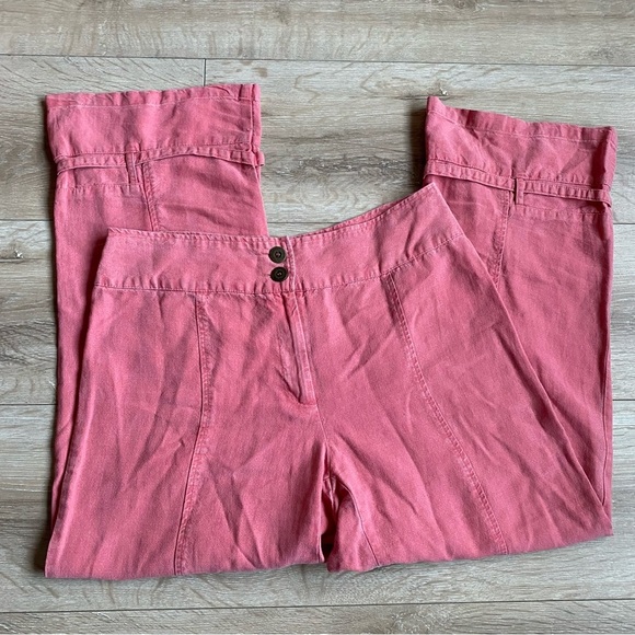 Vintage Tencel pants Linen Lyocell blend crop pant capris - Picture 4 of 14